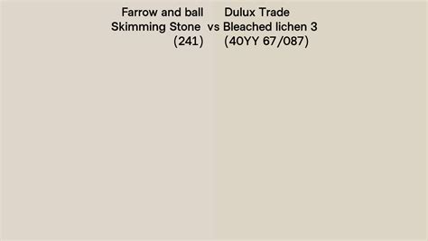 Farrow And Ball Skimming Stone 241 Vs Dulux Trade Bleached Lichen 3