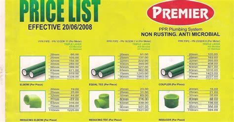 Ppr Pipes Price List