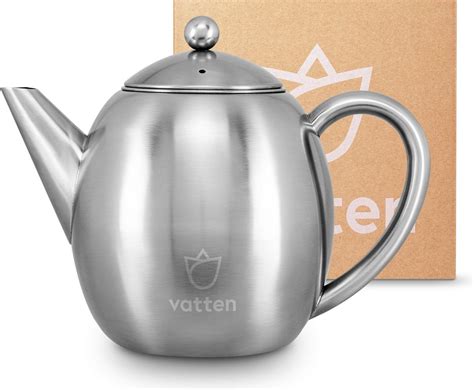 Vatten Premium Rvs Theepot Incl Rvs Theefilter L