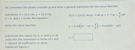 Solved Example 13 2 A Traveling Sinusoidal Wave Y Cm A