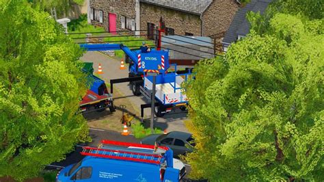 Camion Grue Iveco X Way Enedis V Fs Mod Farming Simulator