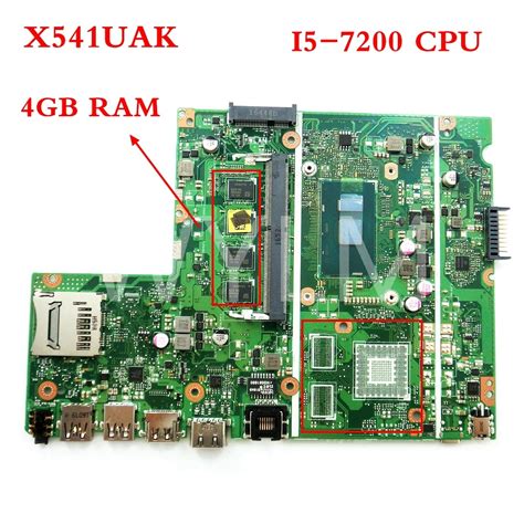 X541uak With I5 7200cpu With 4gb Memory Mainboard Rev2 0 For Asus