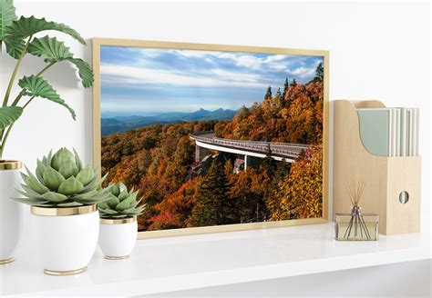 Linn Cove Viaduct, Fall, Autumn Colors, Grandfather Mountain, Blue ...