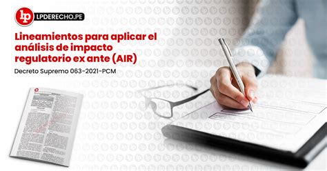 Lineamientos para aplicar el análisis de impacto regulatorio ex ante