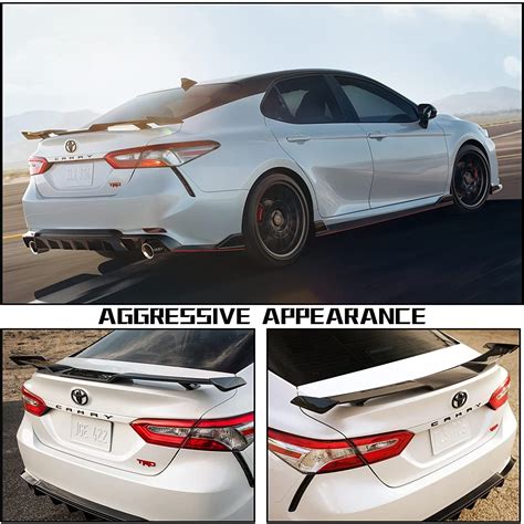 For 2018 2023 Toyota Camry Gloss Black Jdm Trd Style Highkick Trunk Spoiler Wing