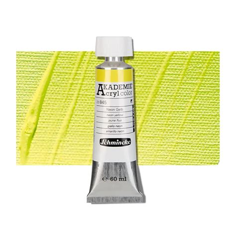 Schmincke Akademie Acryl Neon Yellow 60 Ml The Deckle Edge