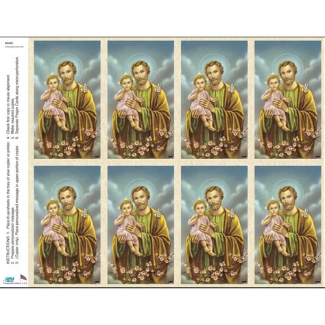 St. Joseph Classic 8-up Prayer Cards – Inspired Prayer Cards