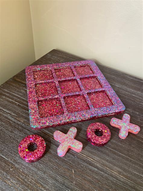 Epoxy Resin Tic Tac Toe Board Etsy