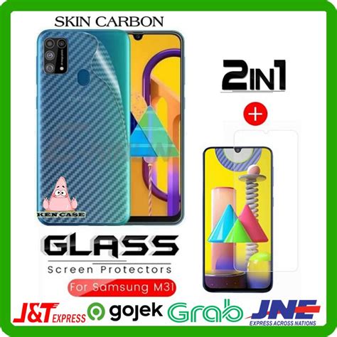 Jual Tempered Glass Samsung M Paket Bonus Garskin Carbon Anti Gores