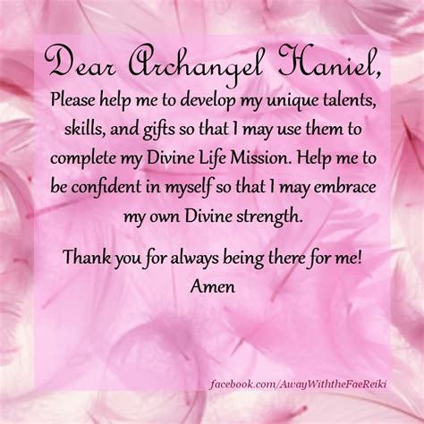 Dear Archangel Haniel Please Help Me To Develop My Unique Talents