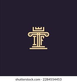 Il Initial Monogram Logo Lawfirm Pillar Stock Vector Royalty Free