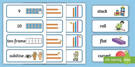 👉 Eyfs Maths Vocabulary Cards White Rose Maths Building 9 And 10