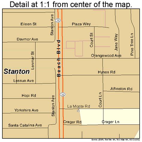 Stanton California Street Map 0673962