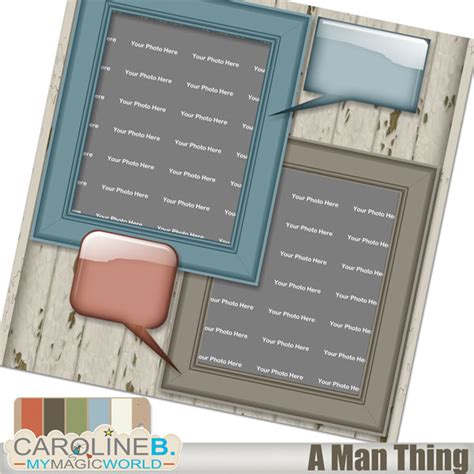 A Man Thing Quickpage Caroline B Design Digital Scrapbooking