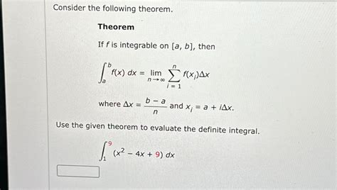 Solved Consider The Following Theorem TheoremIf F Is Chegg