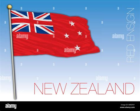 New Zealand red ensign flag, vector illustration Stock Vector Image ...