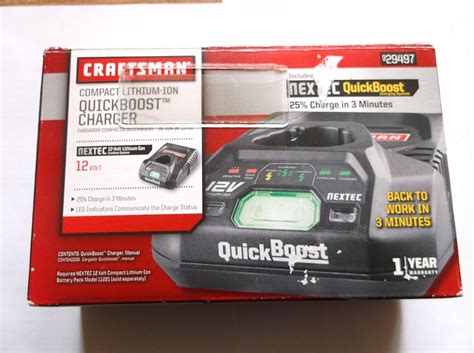 Craftsman Nextec 120 Volt Quick Boost Battery Charger 29497 Automotive Battery Chargers