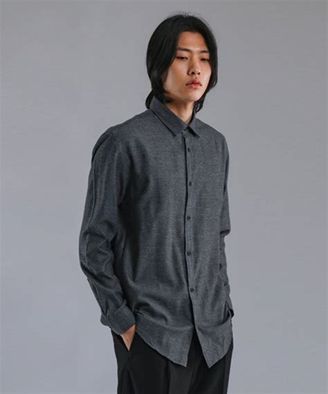 Musinsa Ad Hoc Men S Basic Shirt Dk Grey