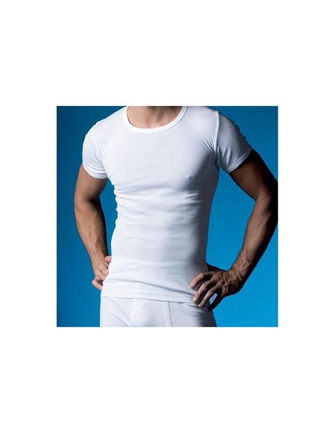 Camiseta interior hombre manga corta blanca talla 60 Genérico