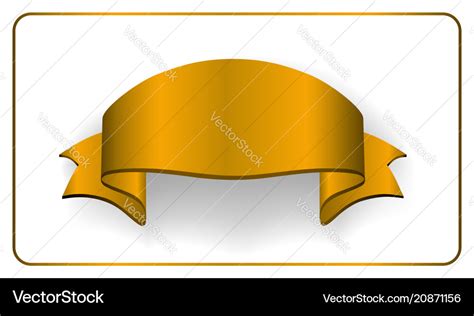 Gold Satin Empty Ribbon Golden Blank Banner Vector Image