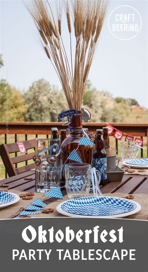 Oktoberfest Party Tablescape Decorations. #oktoberfestparty # ...