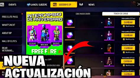 🔥fecha ActualizaciÓn De Tienda Cubo MÁgico Free Fire 2023 Cubo