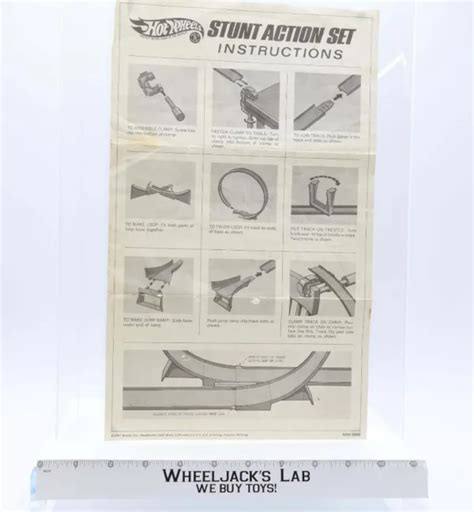 Stunt Action Set Instructions Original Hot Wheels Mattel Wheeljack S Lab