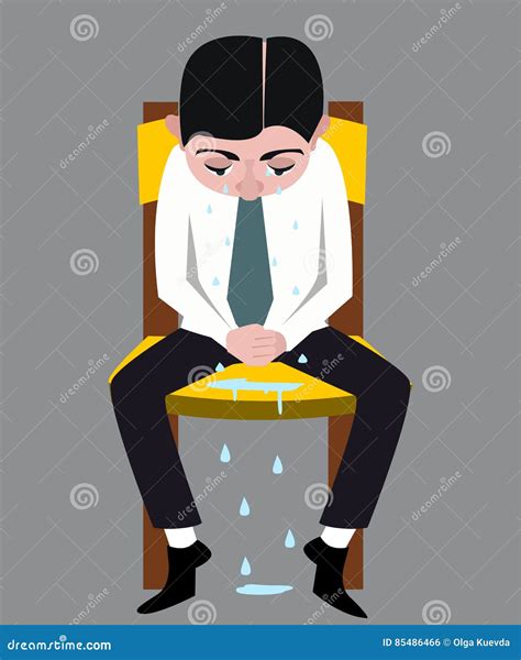 Sad Crying Cartoon Man Vector Illustration | CartoonDealer.com #29940530