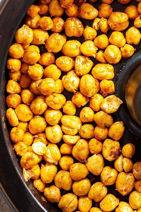 Crunchy Air Fryer Chickpeas - Oven Option - Oven Option » LeelaLicious