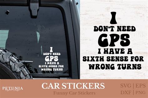 Car Stickers SVG | Funny Car Decal SVG