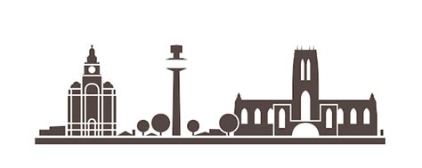 Premium Vector Liverpool Simple Monochrome Stylish Skyline