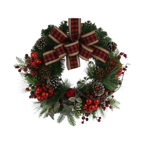 Creative Displays, Inc. 34" Holiday Wreath With Pinecones, Ornaments ...