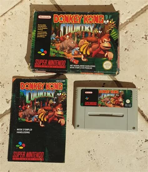 JEU SUPER NINTENDO DONKEY KONG Country Boite Notice EUR 56 00