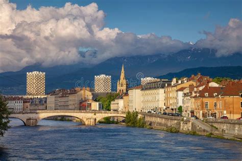 City of Grenoble, France. stock image. Image of church - 118857705