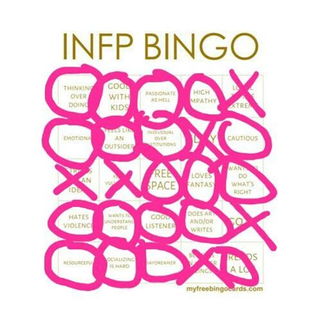 Infp Bingo Myers Briggs [mbti] Amino