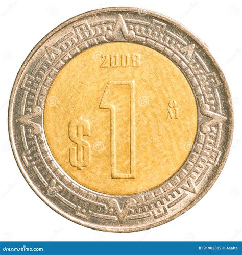 Una Moneda Del Peso Mexicano Foto De Archivo Imagen De Financiero