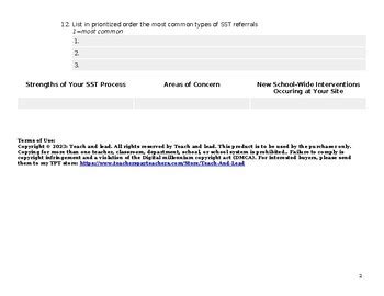 Sst Report Form Editable Fillable Resource By Educators Materials