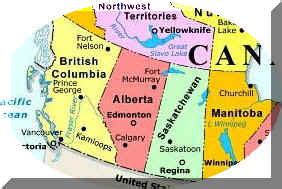 Western Canada Map With Cities