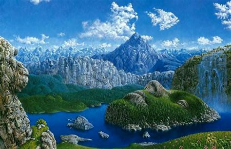 Scenic Scene with Hidden Animals Optical Illusion