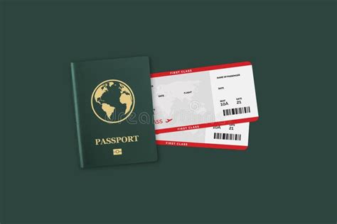 Realistic International Passport Set Vector Stock Vector