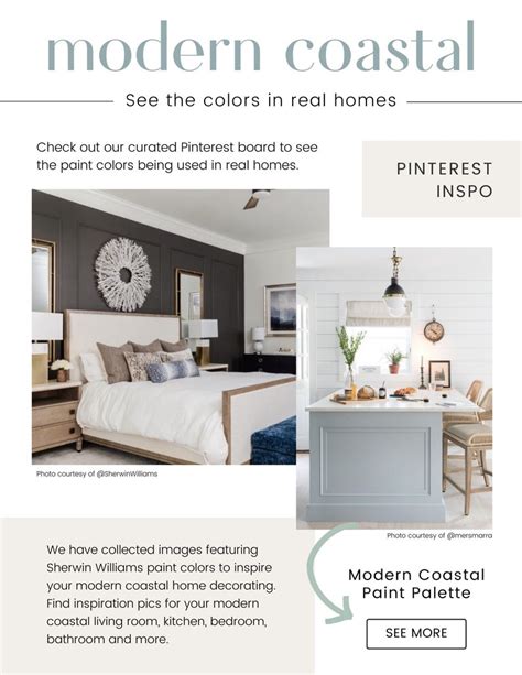 Coastal Paint Colors By Sherwin Williams Beach House Paint Palettes