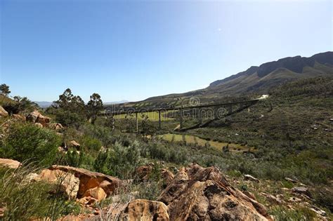 A Sunny View Of The Hugos River Bridge Near Paarl In The Western Cape