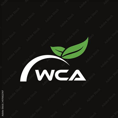 WCA letter nature logo design on black background. WCA creative ...