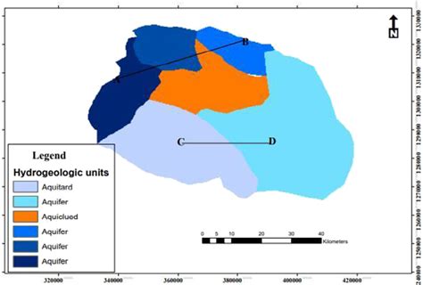 Hydrogeological Units Map Of The Studied Area Download Scientific Diagram