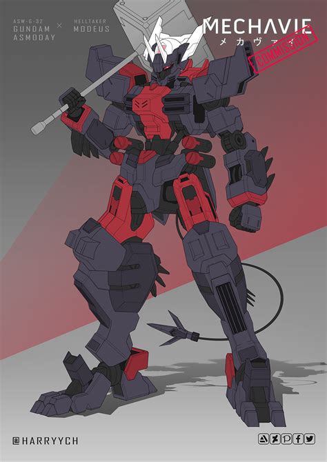 Commission Gundam Asmoday X Modeus By Harryych On Deviantart