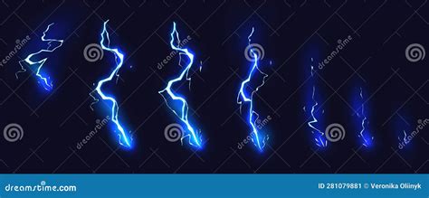 Cartoon Lightning Animation Animated Frames Of Electric Strike Magic