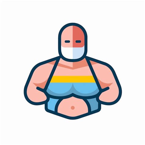 Icono plano vectorial de un hombre que lleva una máscara con un diseño