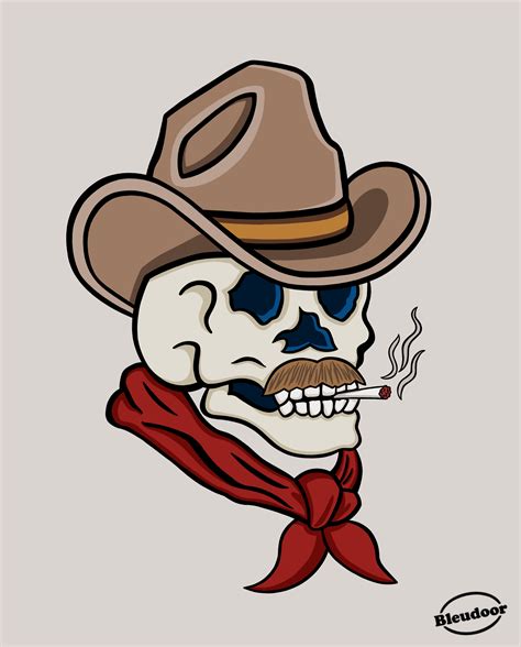 Skull With Cowboy Hat