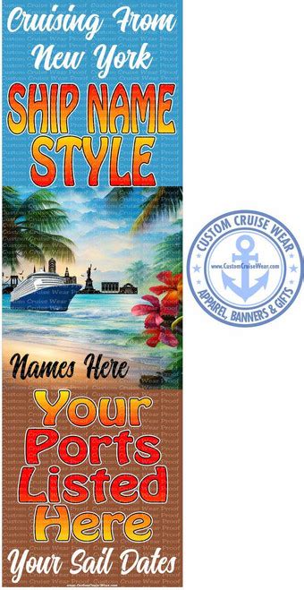 New York Skyline Watercolor BANNER - Custom Cruise Wear