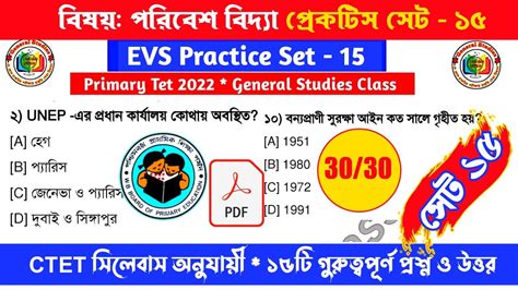 Target Primary Tet Evs Mock Test